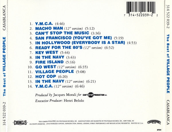 CD Village People - The Best Of Village People