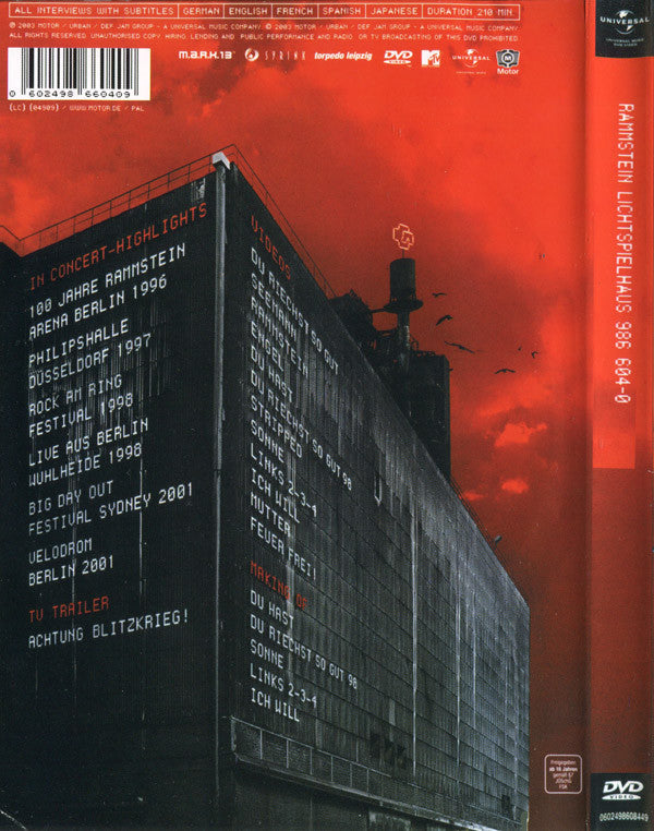 DVD Rammstein – Lichtspielhaus