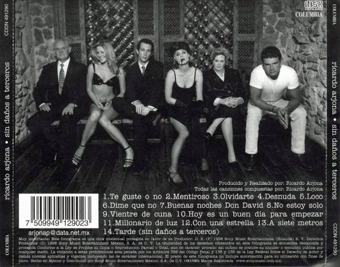 CD Ricardo Arjona - Sin Daños A Terceros