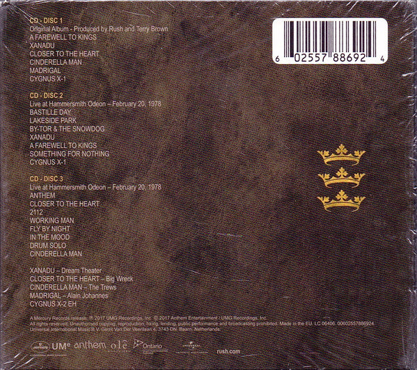 CD X3 Rush – A Farewell To Kings (40th Anniversary)