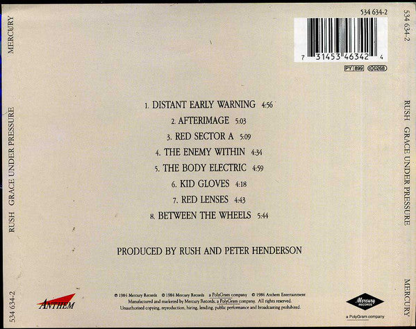CD Rush – Grace Under Pressure