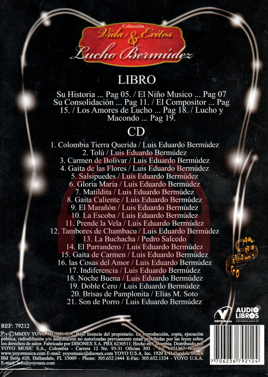 CD + Libro Lucho Bermudez - Vida Y Éxitos