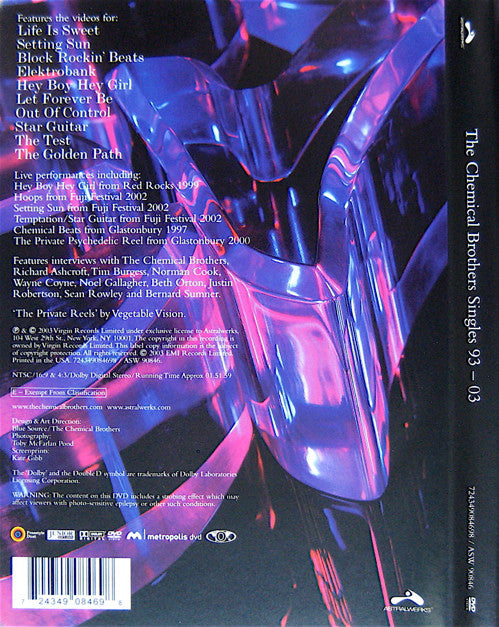 DVD The Chemical Brothers – Singles 93-03