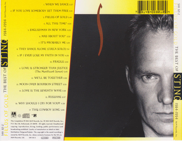 Sting – Fields Of Gold (The Best Of Sting 1984 - 1994) / CD