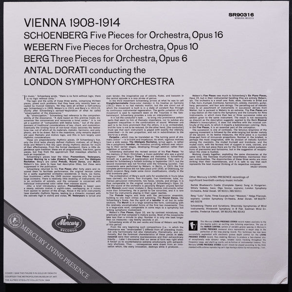 LP Schoenberg, Webern, Berg - Antal Dorati, London Symphony Orchestra – Vienna 1908-1914