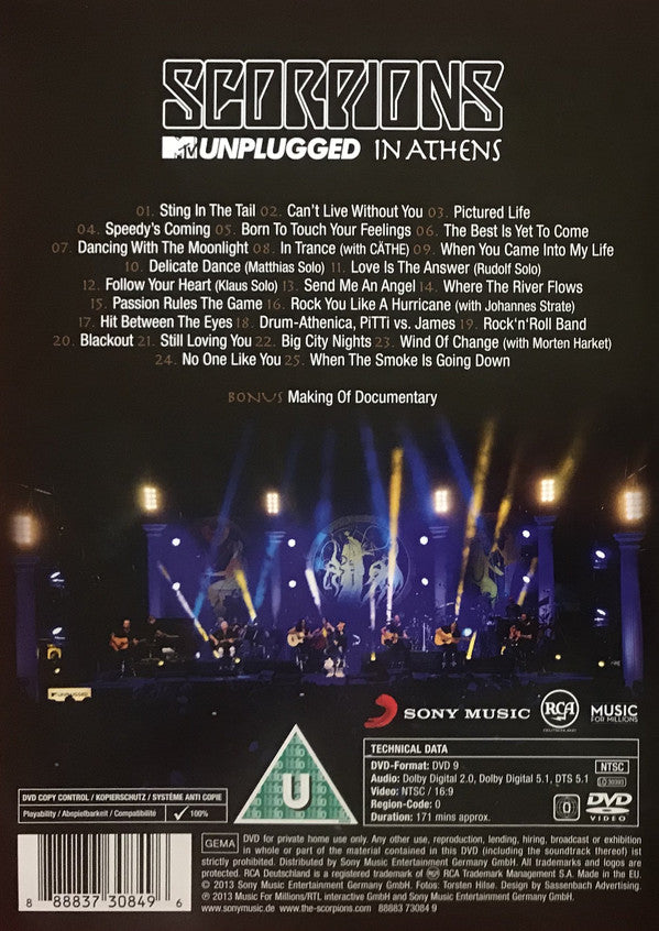 DVD Scorpions – MTV Unplugged In Athens