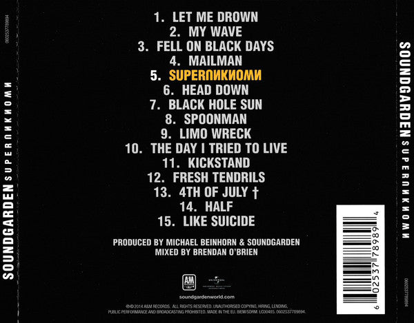 CD Soundgarden – Superunknown