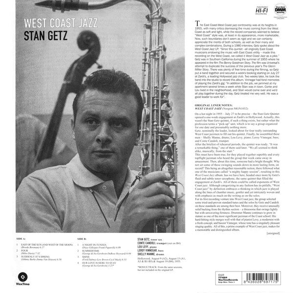 LP Stan Getz – West Coast Jazz