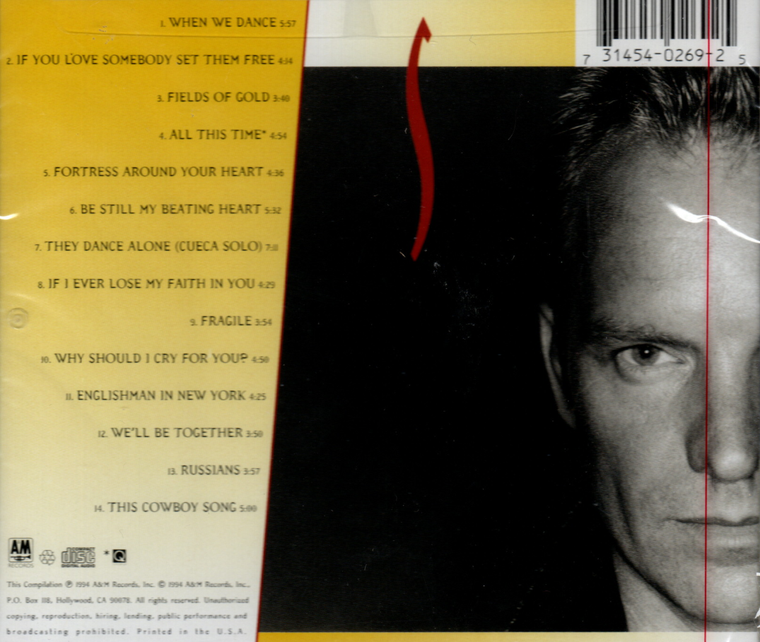 CD Sting – Fields Of Gold: The Best Of Sting 1984 - 1994