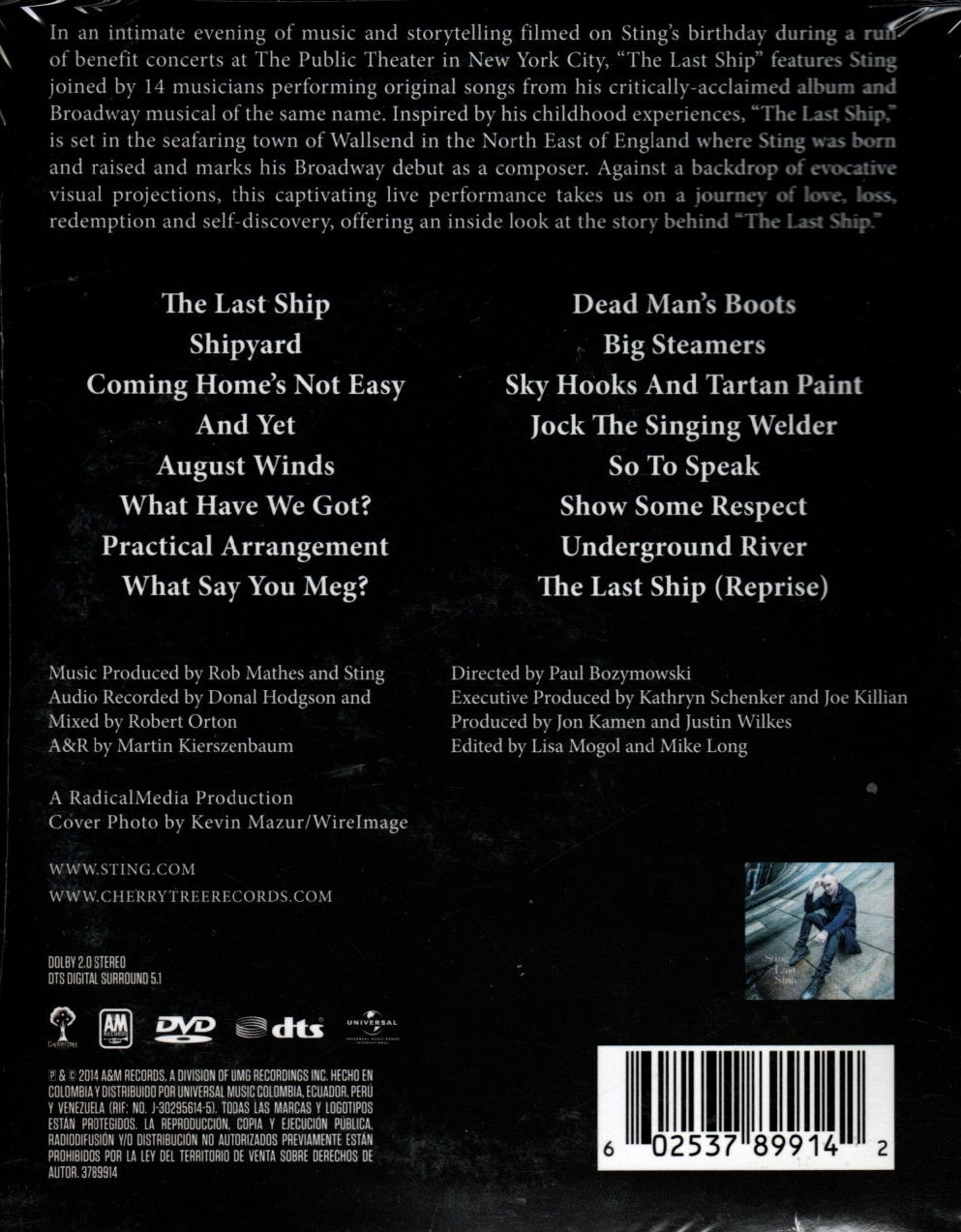 DVD Sting – The Last Ship - Live At The Public Theater