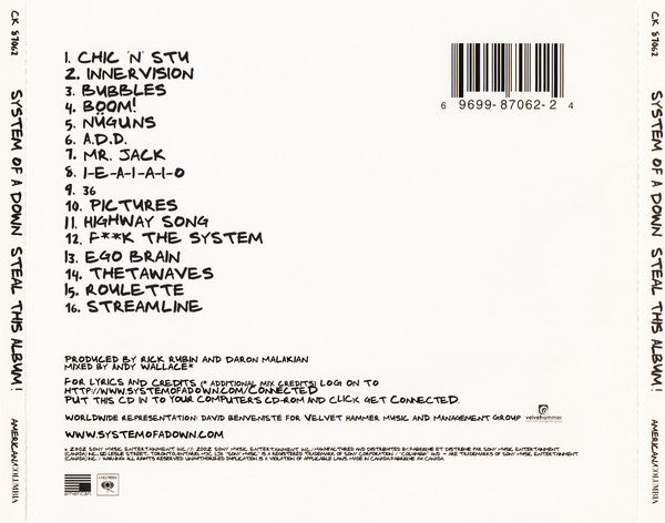 CD System Of A Down – Steal This Album!