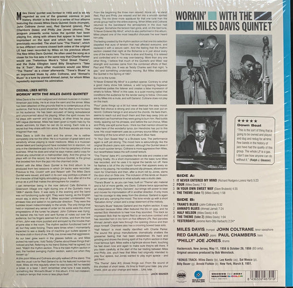 LP The Miles Davis Quintet – Workin’ With The Miles Davis Quintet