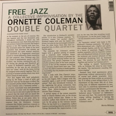 LP The Ornette Coleman Double Quartet – Free Jazz