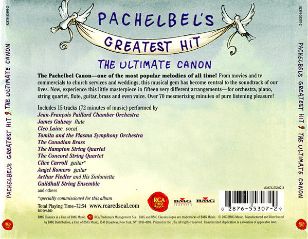 CD Pachelbel / Various – Pachelbel's Greatest Hit - The Ultimate Canon