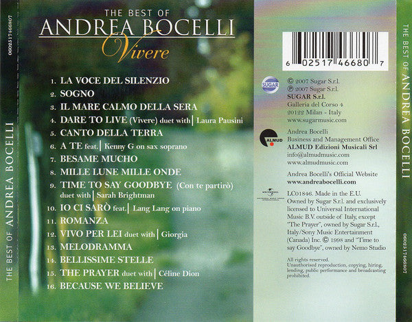CD Andrea Bocelli – The Best Of Andrea Bocelli: Vivere