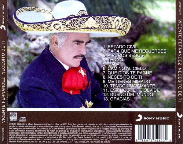 CD Vicente Fernandez – Necesito De Ti