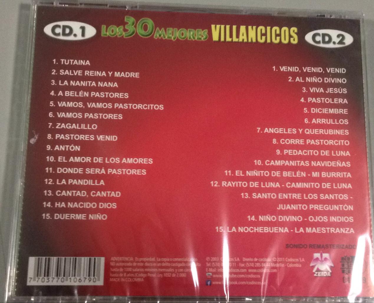 LOS 30 MEJORES VILLANCICOS / CD X 2