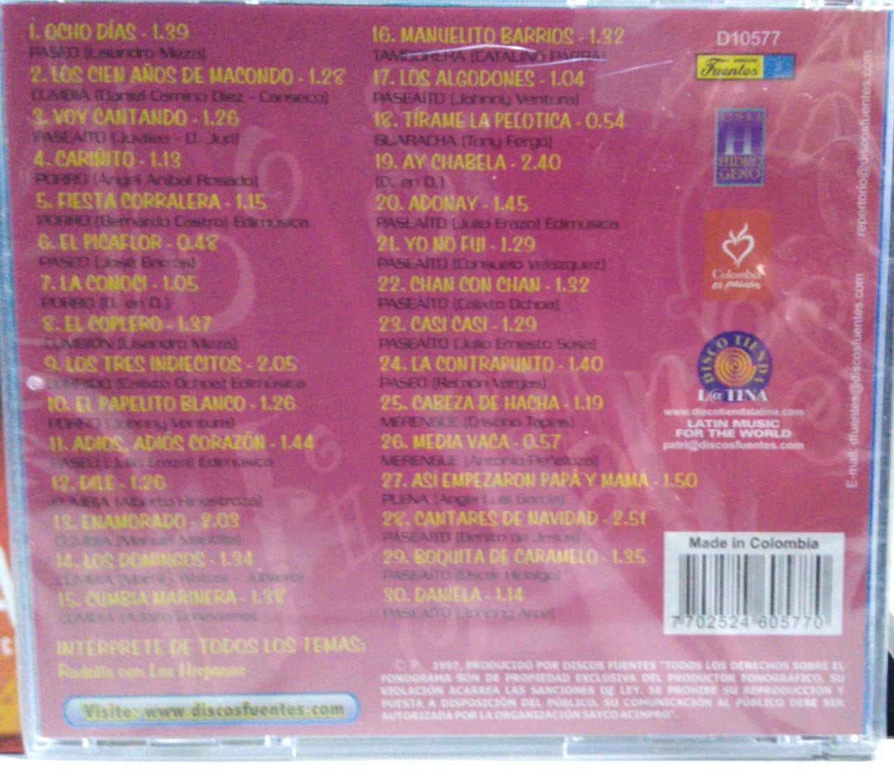 RODOLFO CON LOS HISPANOS - 30 PEGADITAS DE ORO / CD