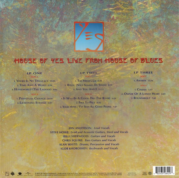 LP X3 Yes - House Of Yes: Live From The House Of Blues