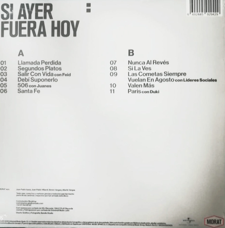 LP Morat – Si Ayer Fuera Hoy