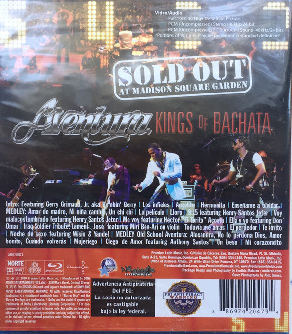 DVD Aventura – Sold Out At Madison Square Garden - K.O.B.