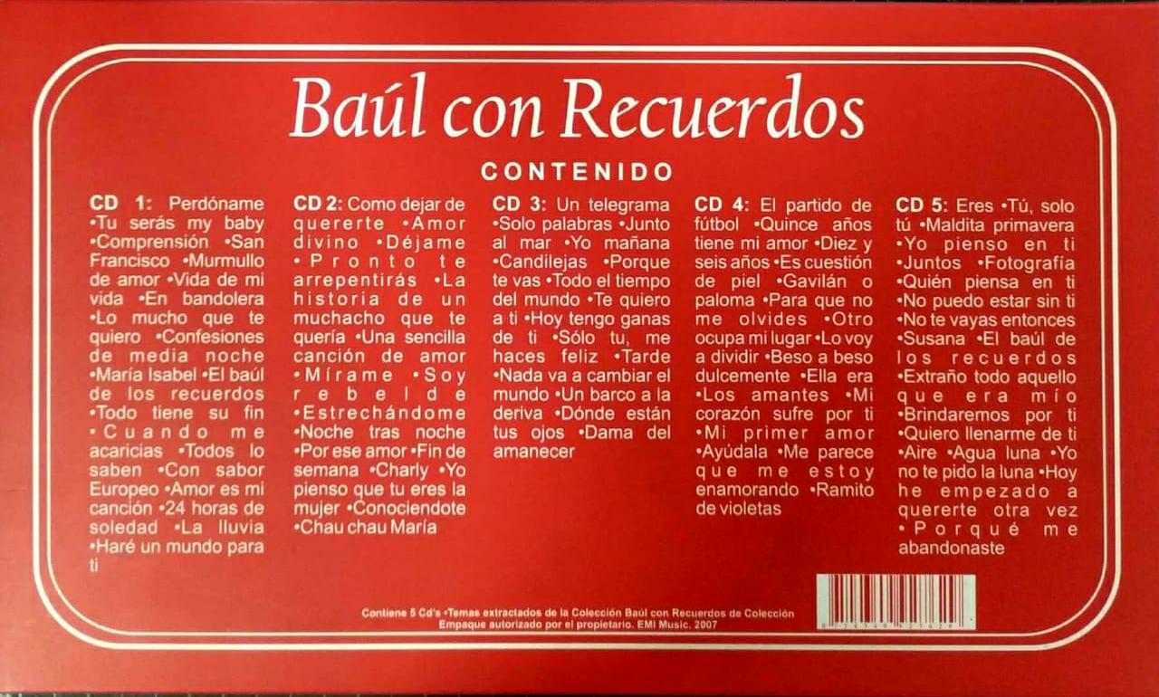CD x5 Baúl con recuerdo - 80 Baladas inolvidables