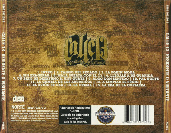CD Calle 13 – Residente O Visitante