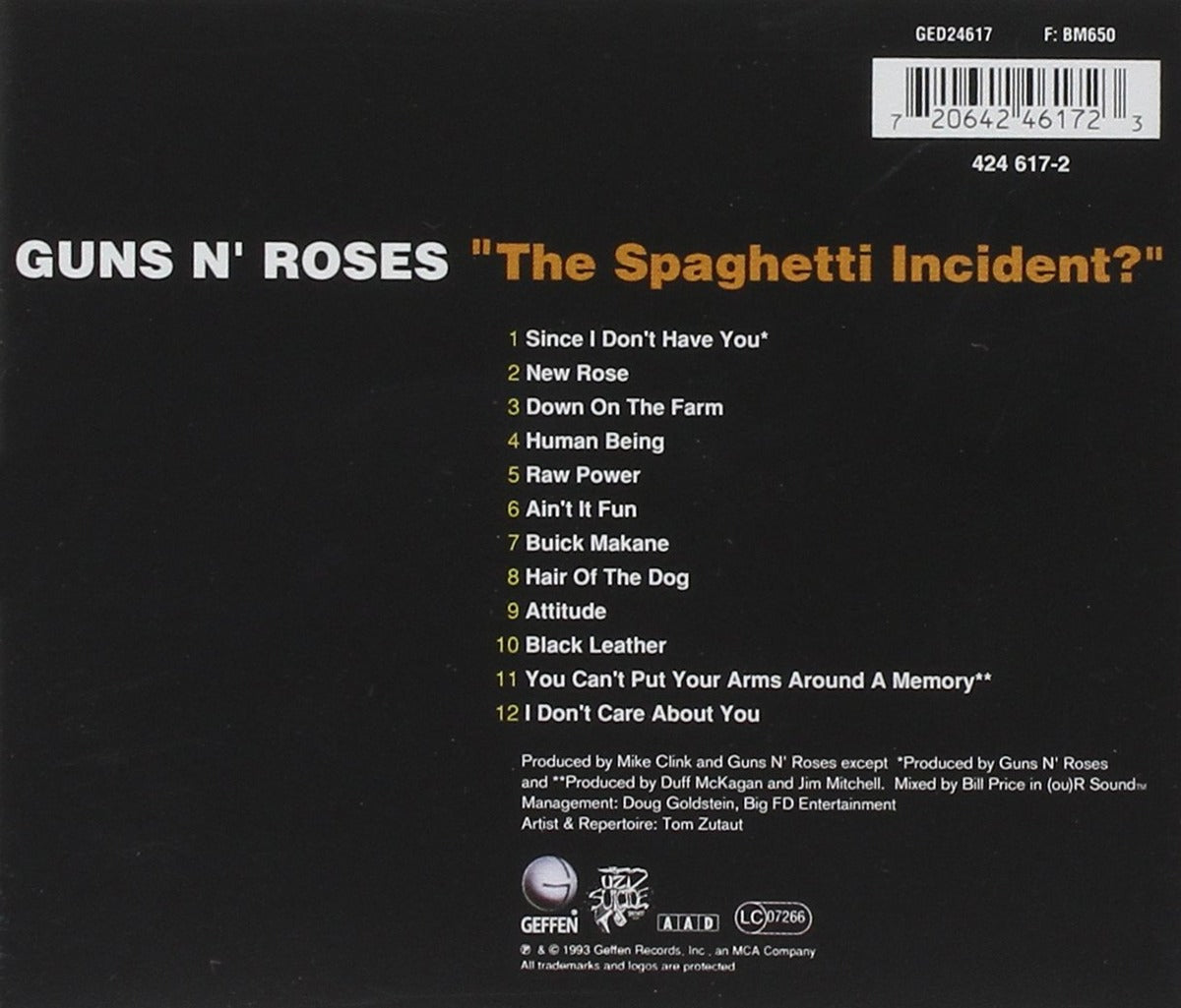 CD Guns N' Roses – "The Spaghetti Incident?"