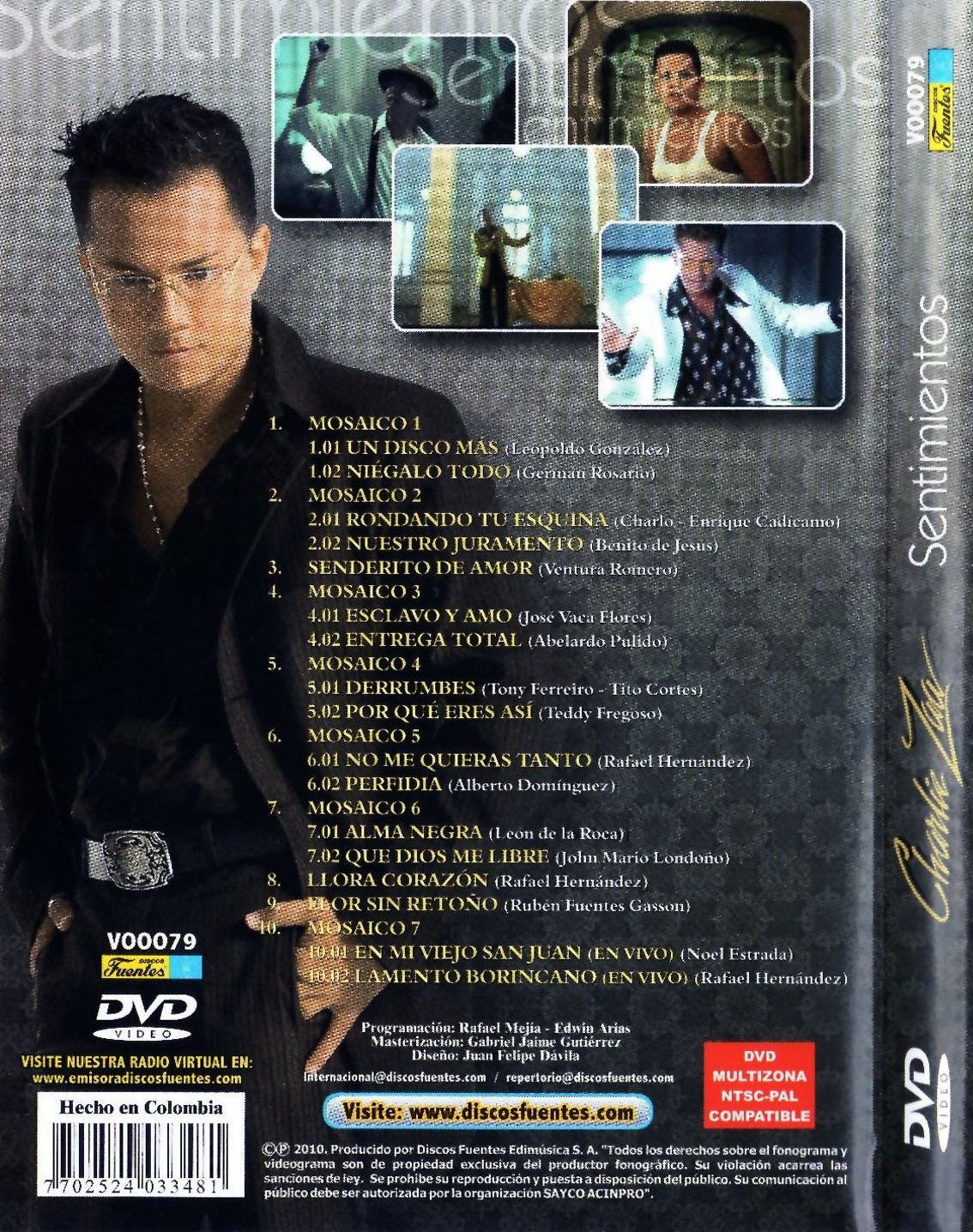 DVD Charlie Zaa - Sentimiento