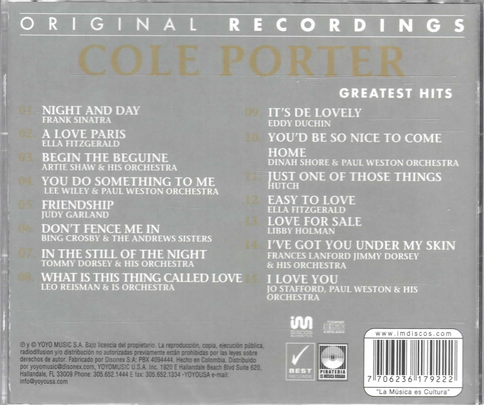 CD Cole Porter - Greatest Hits