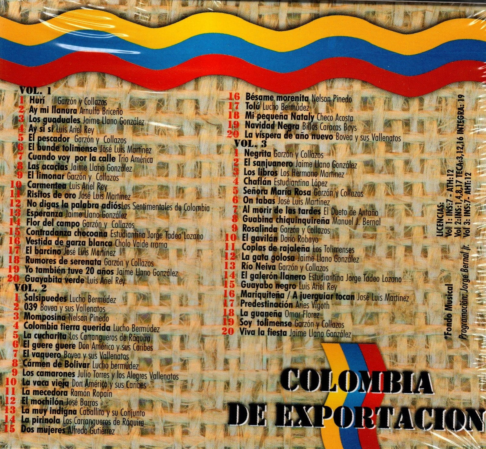 CD x 3 Colombia de exportación