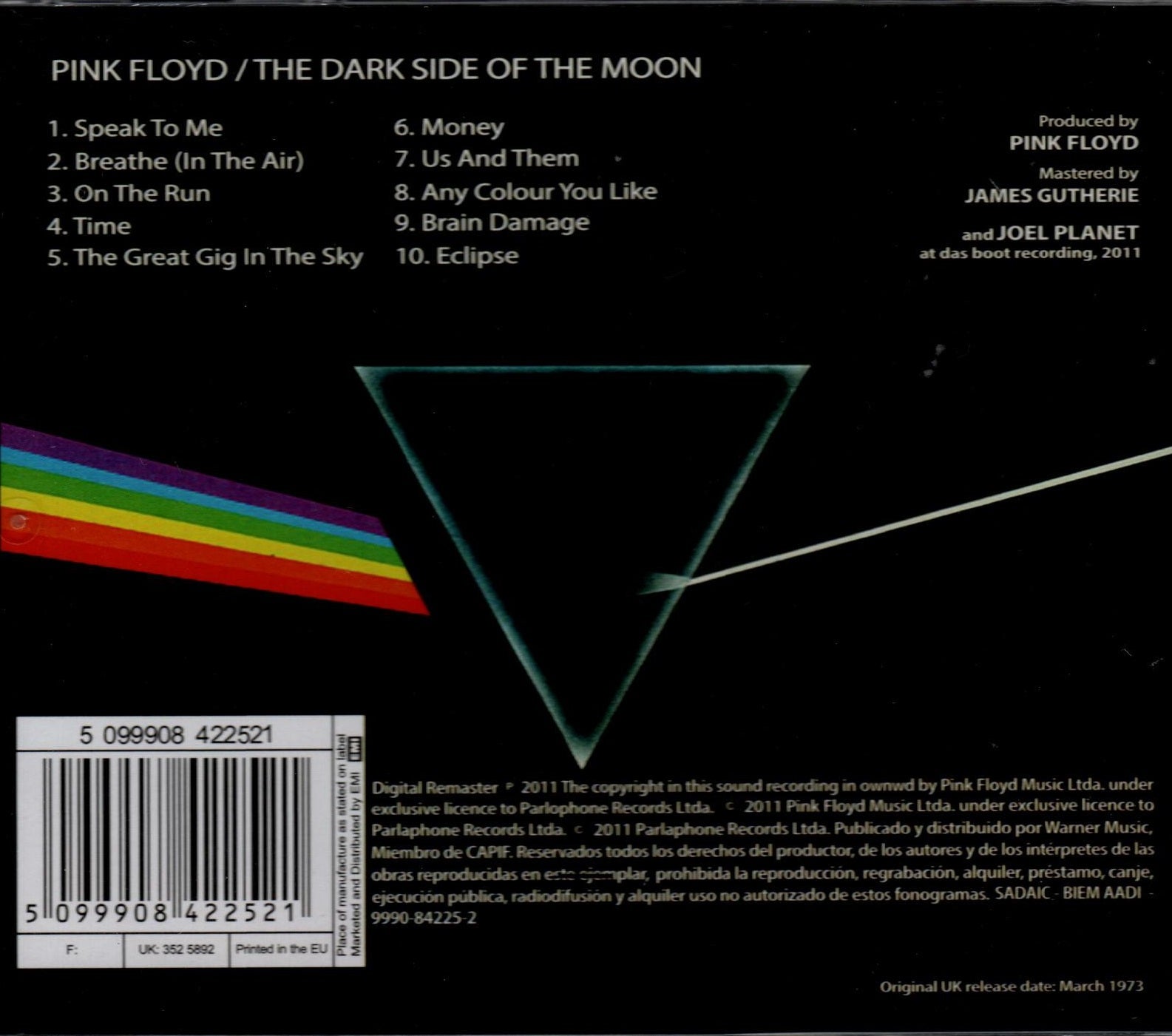 CD Pink Floyd – The Dark Side Of The Moon