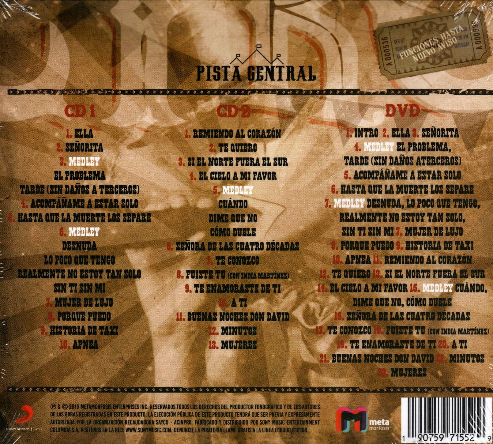 CDX2 + DVD Ricardo Arjona - En Vivo Circo Soledad