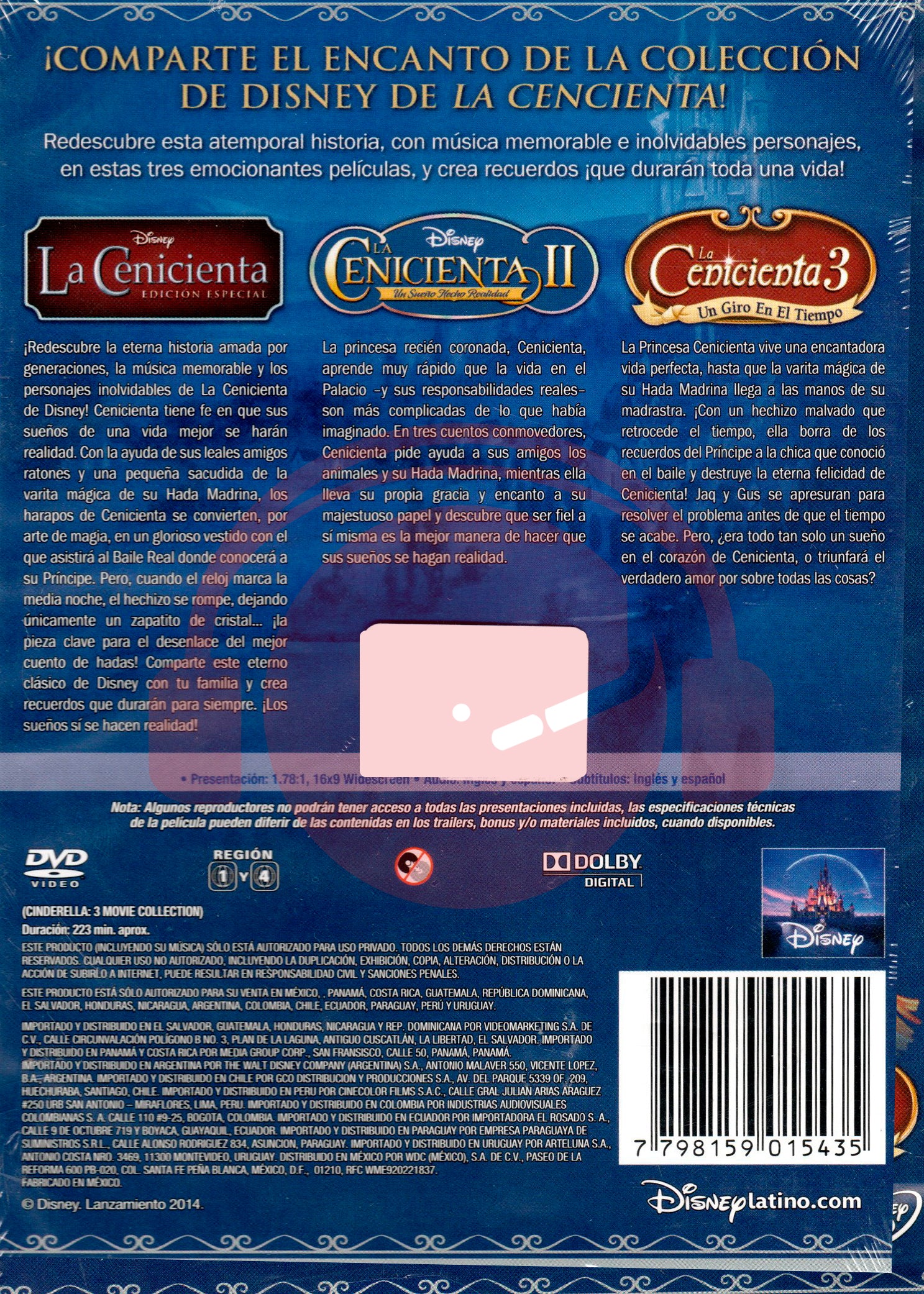 LA CENICIENTA TRILOGÍA - COLECCIÓN DE 3 PELÍCULAS / DVD