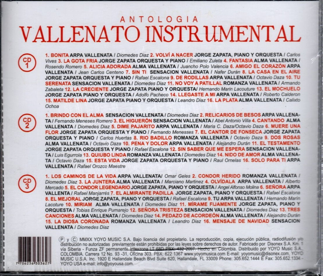 CDX3 Antología Vallenato Instrumental