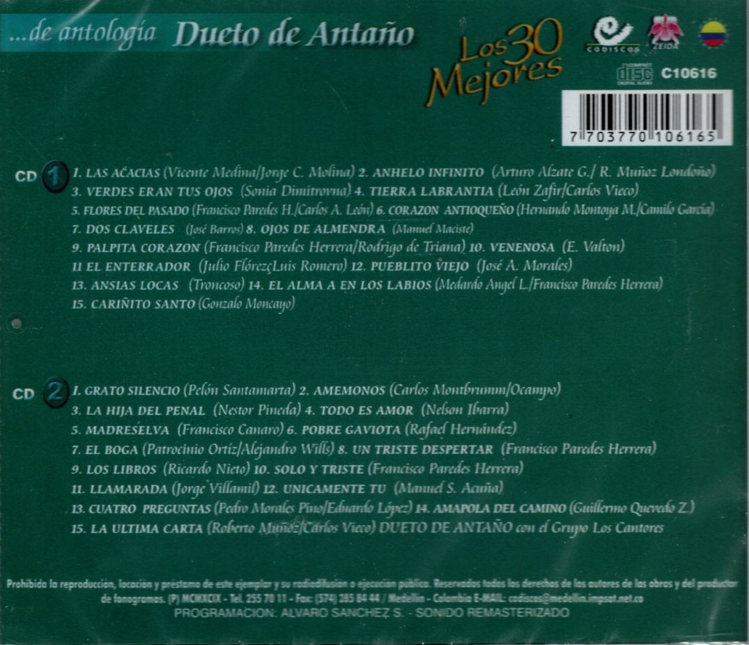 CDX2 Dueto De Antaño - Los 30 Mejores... De Antología