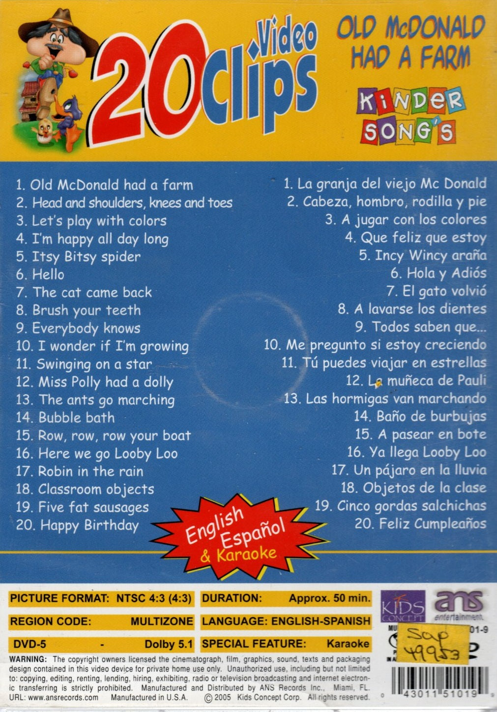 DVD Old McDonald had a farm