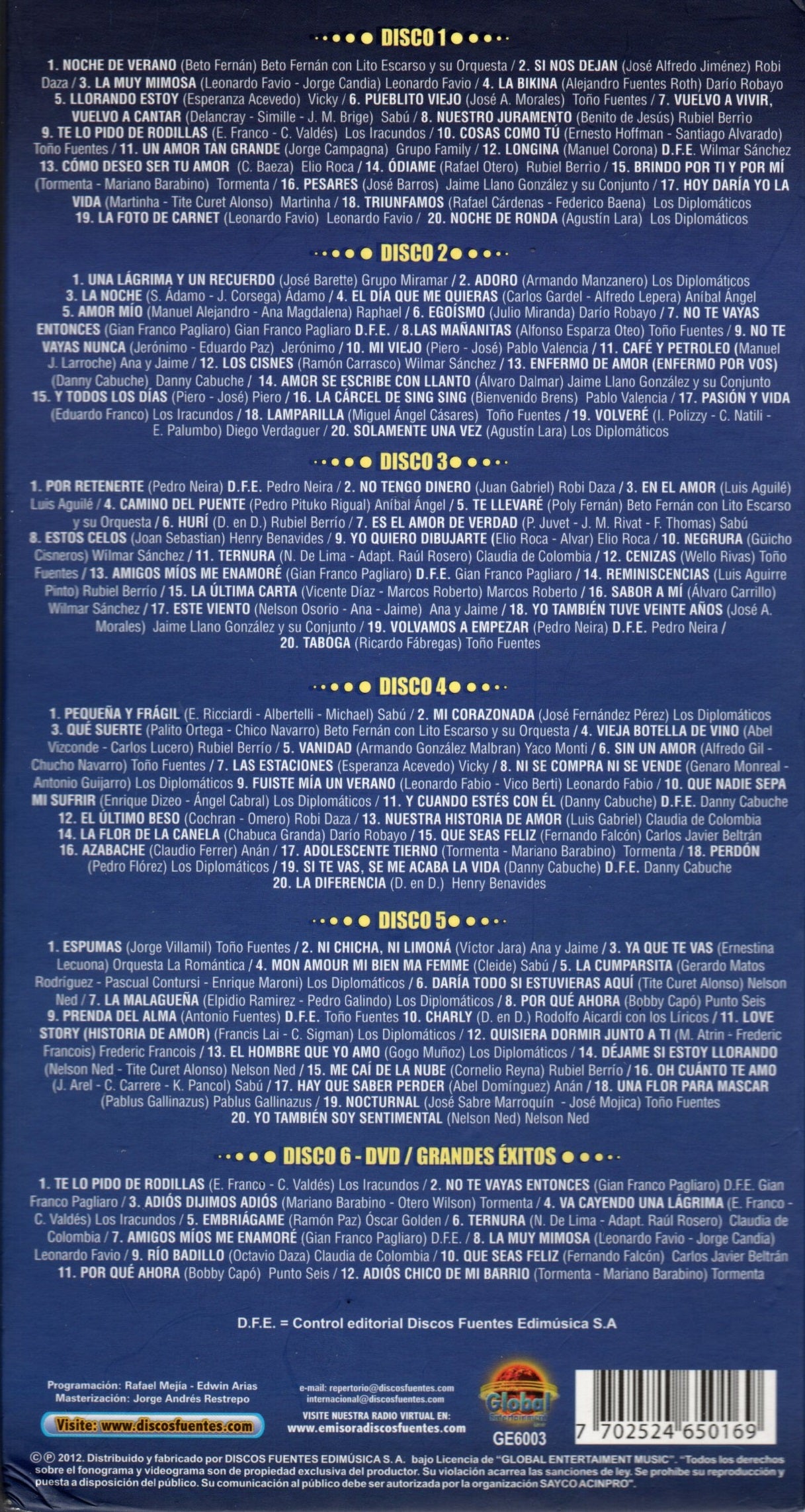 CDX5 +DVD Instrumental Y Baladas Inolvidables