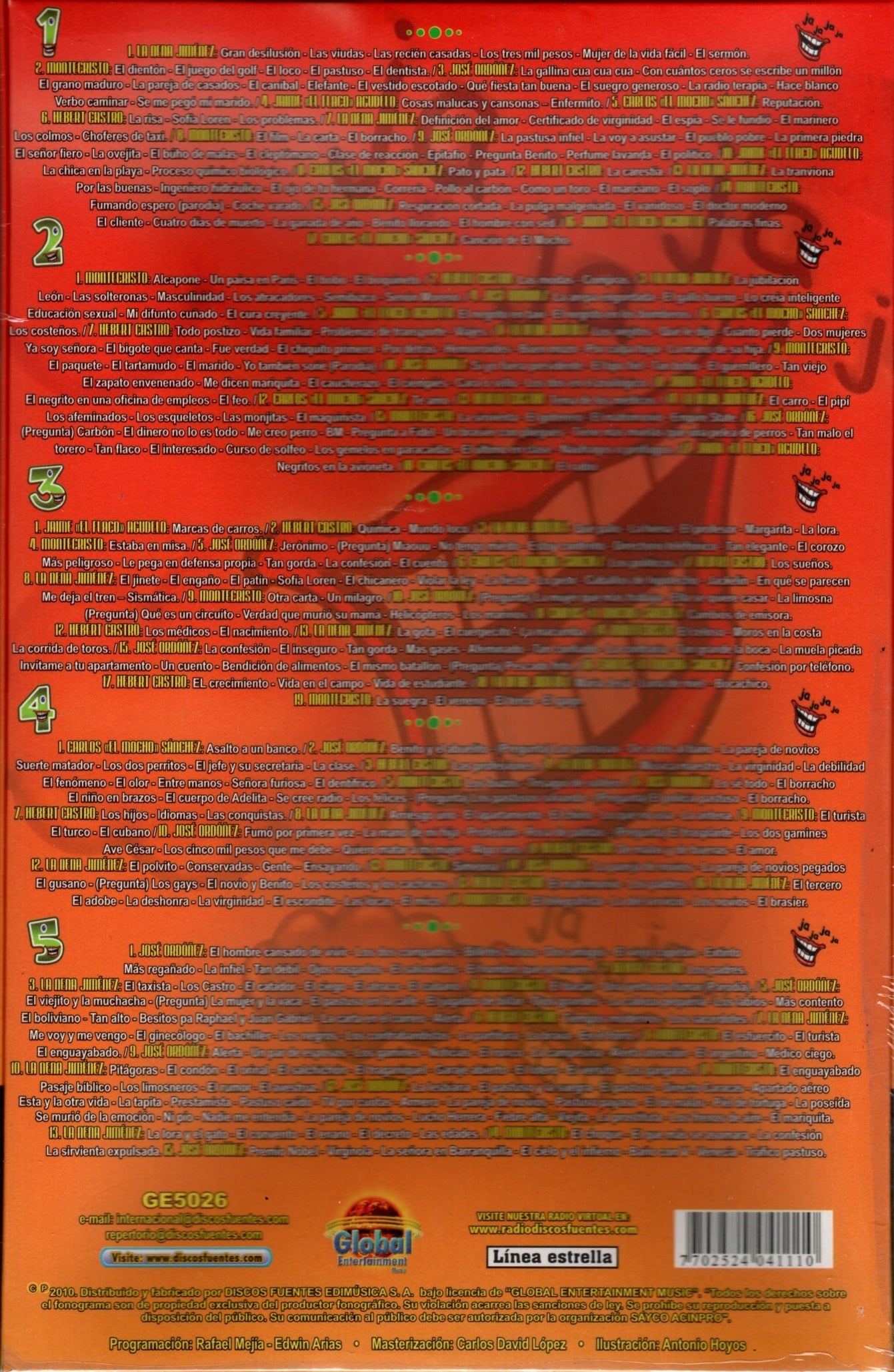 CD X5 Grandes Del Humor