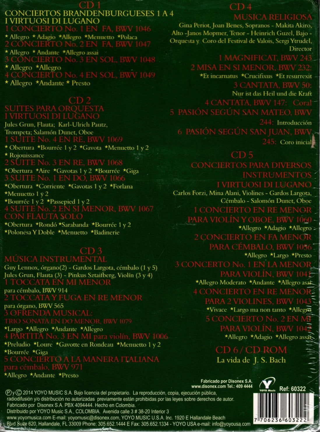 CDX5 + CDROM - Festival J.S. Bach