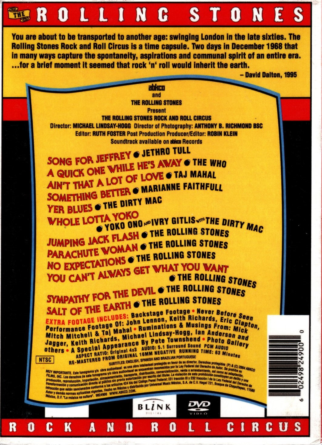 DVD Rolling Stones - Rock And Roll Circus