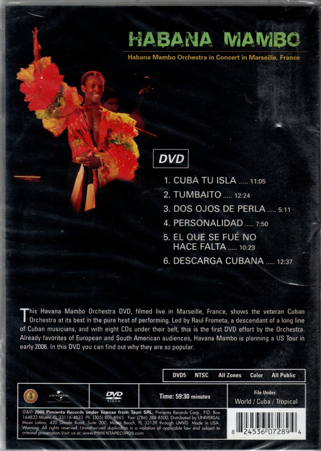 DVD Habana Mambo Orchestra In Concert In Marseile, France