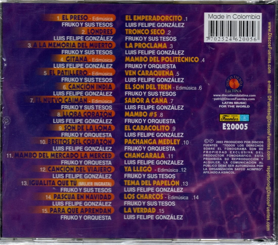 CD X2 Fruko & Luis Felipe Gonzales - El Baile Del Siglo