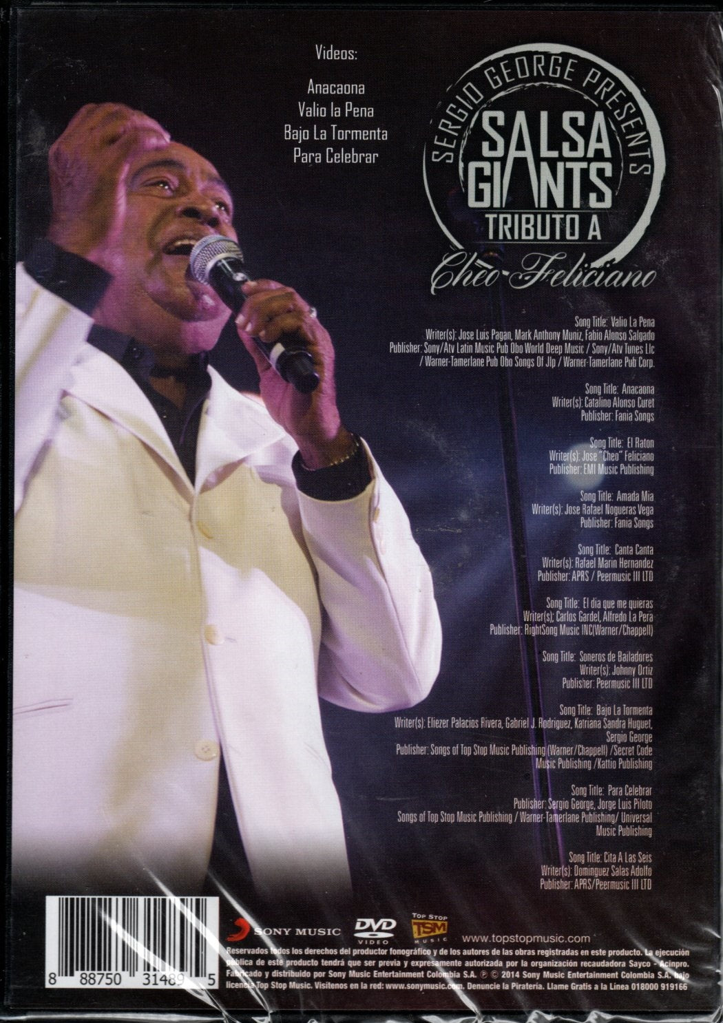 DVD Salsa Giants Tributo A Cheo Feliciano