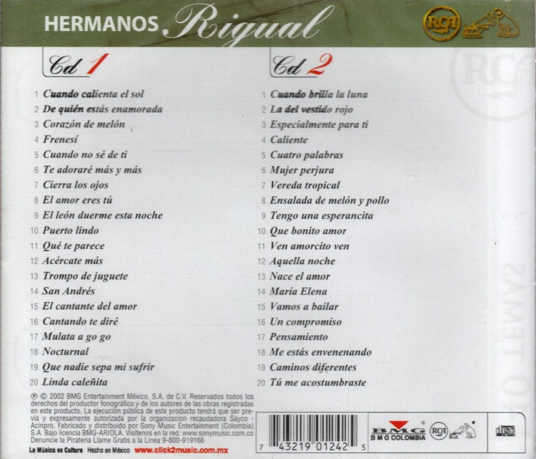CDX2 Hermanos Rigual - 100 Años De Música