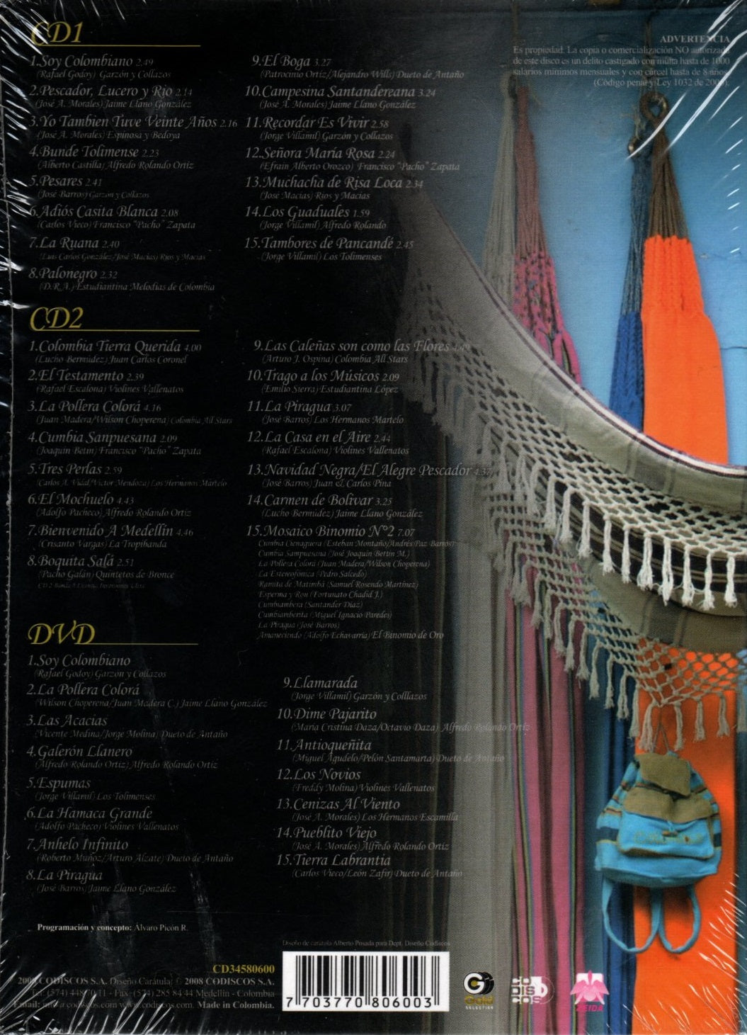 CDX2 + DVD Postales De Colombia
