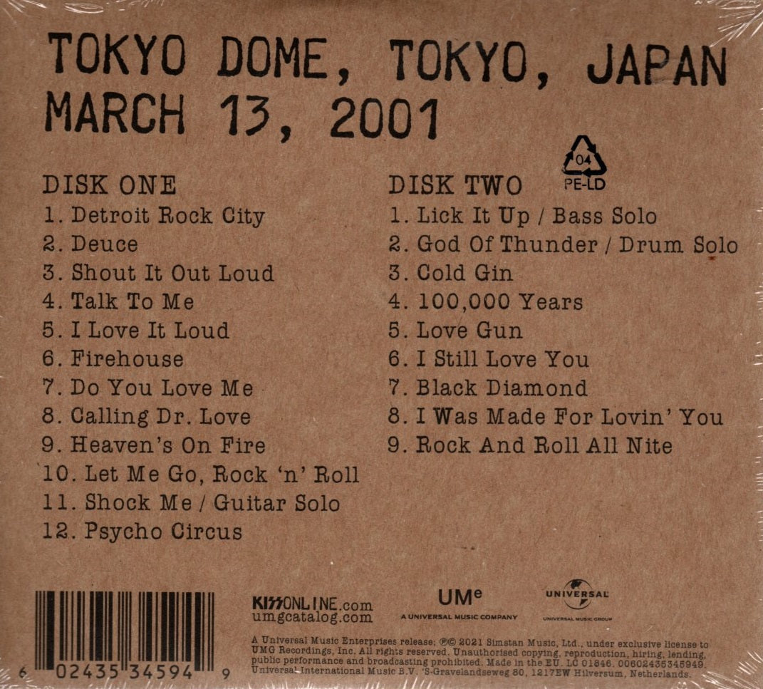 CD X2 Kiss – Off The Soundboard Tokyo 2001