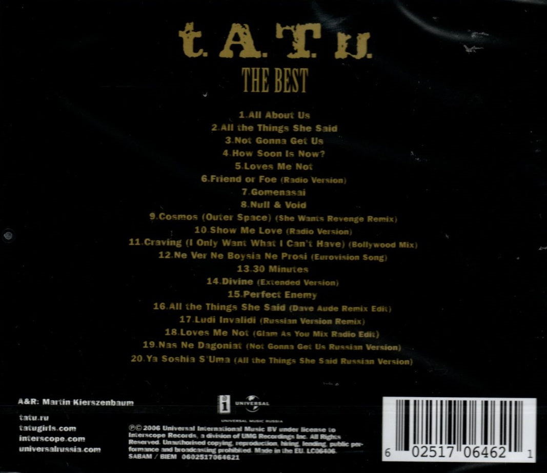 CD t.A.T.u. – The Best