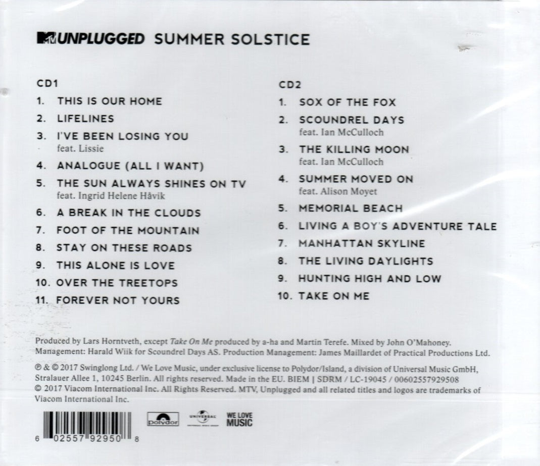 CDX2 a-ha – MTV Unplugged (Summer Solstice)