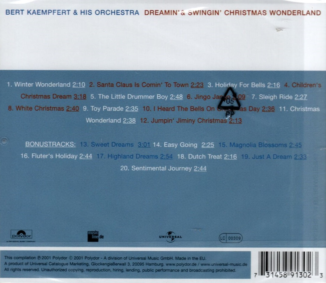 CD Bert Kaempfert & His Orchestra – Dreamin' & Swingin' Christmas Wonderland